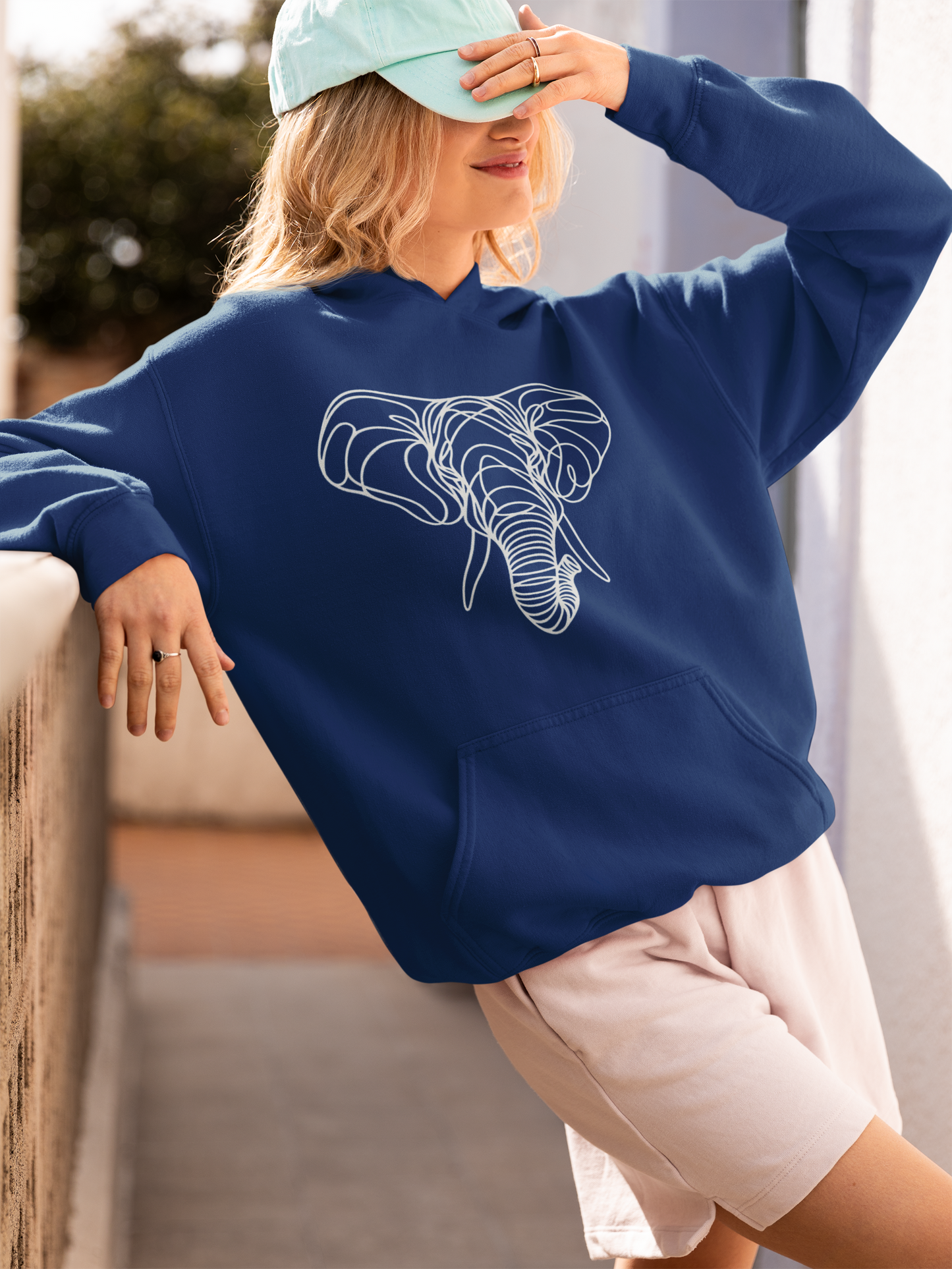Duwweltjie® Wildline - Elephant Women's Hoodie