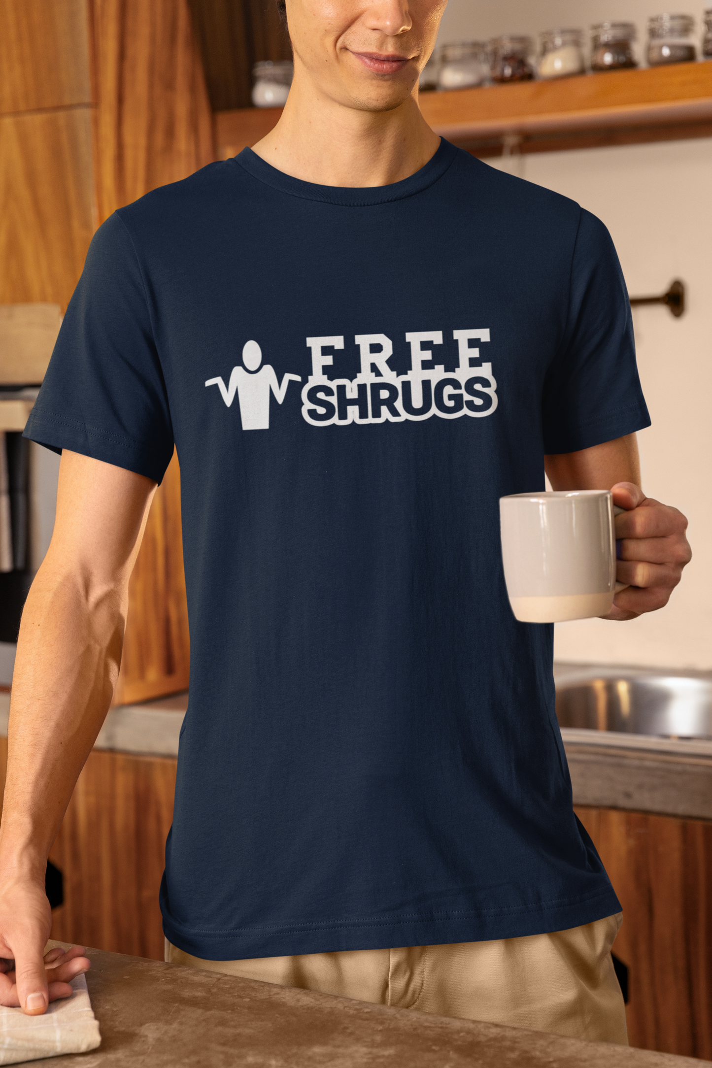 Duwweltjie® Foolstop - "Free Shrugs" Men's T-Shirt