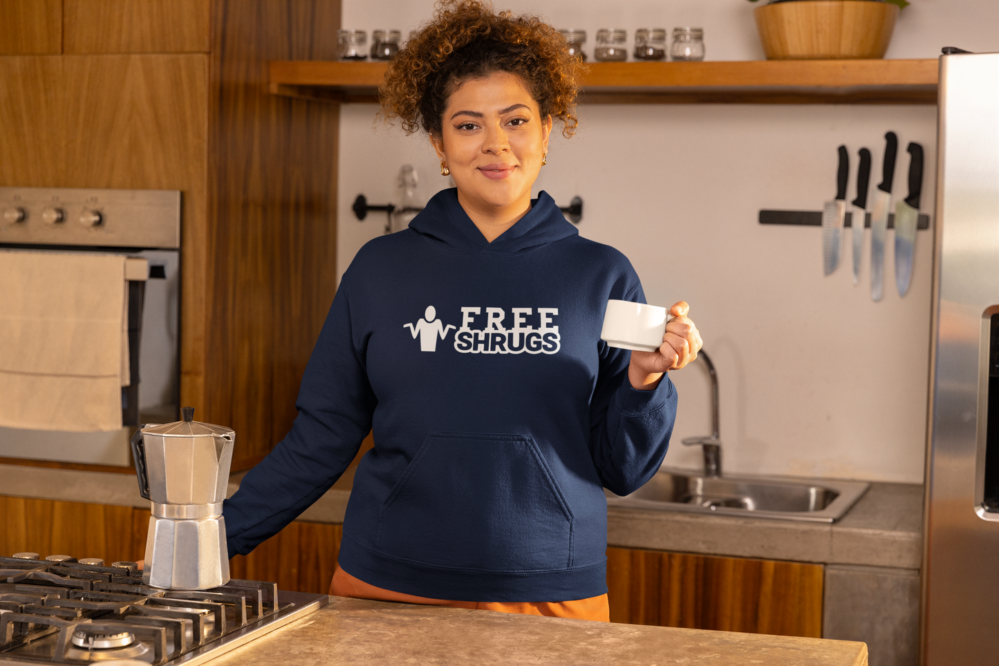 Duwweltjie® Foolstop - "Free Shrugs" Women's Hoodies