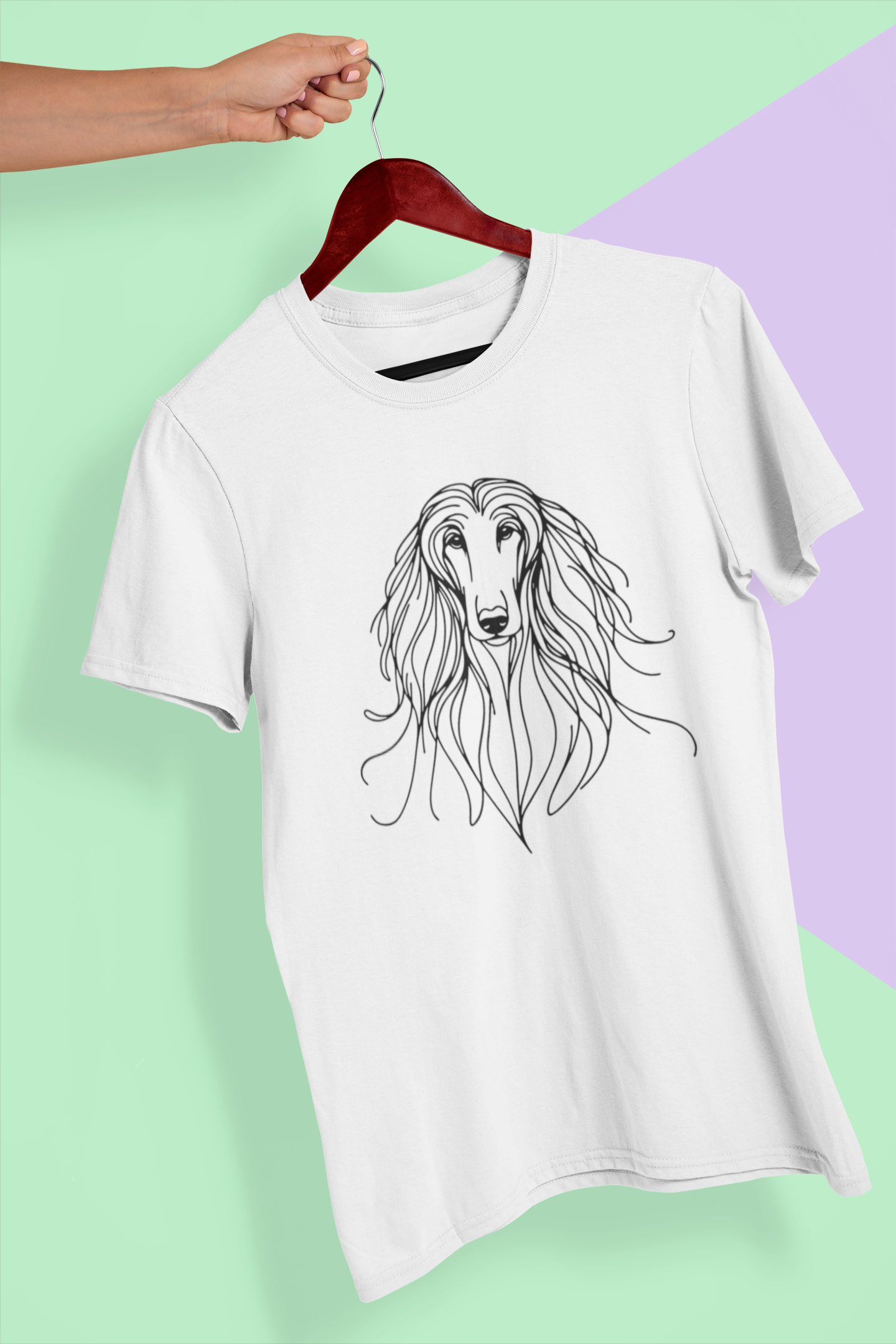 Duwweltjie® K-Line - Afghan Hound - Unisex T-Shirt