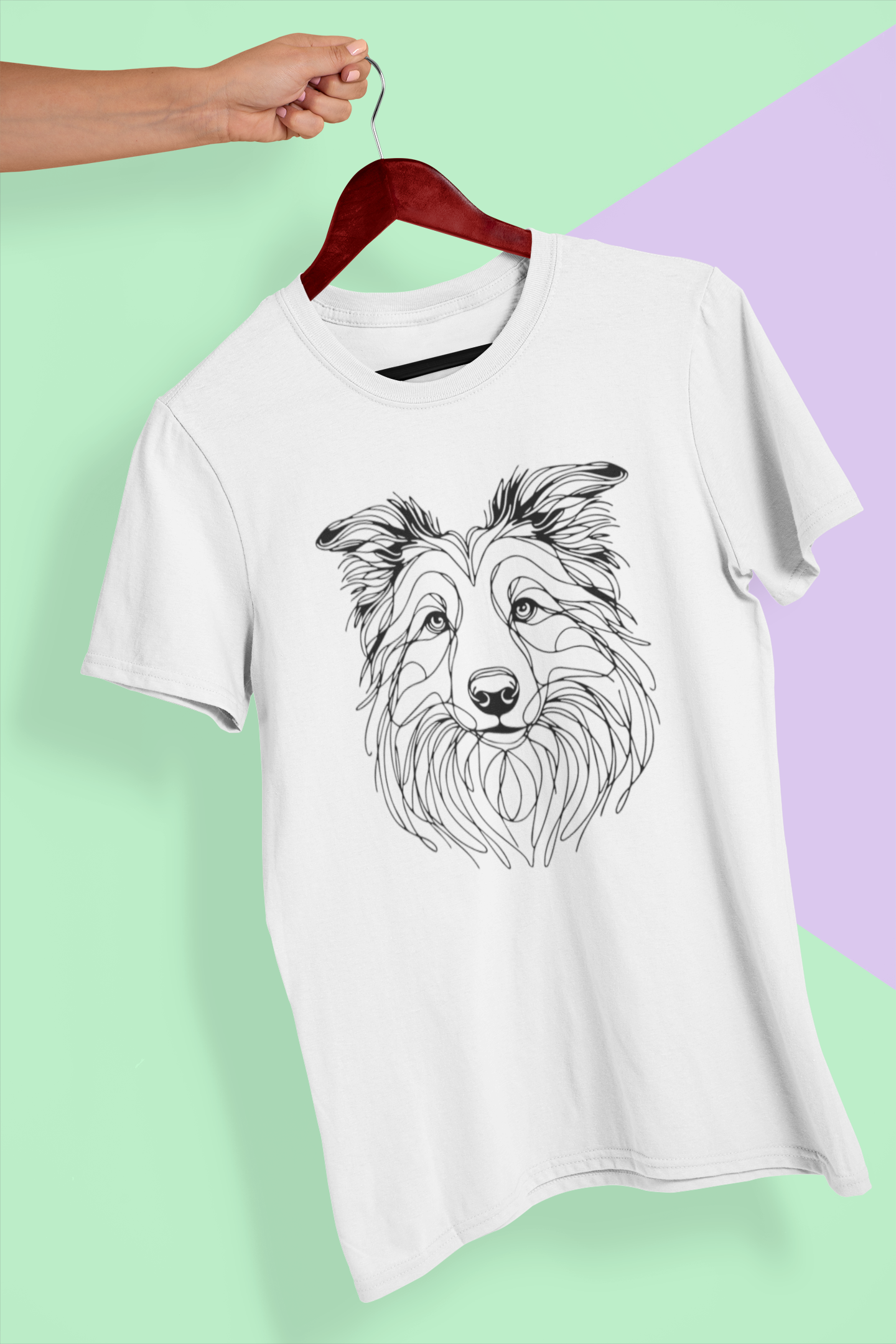 Duwweltjie® K-Line - Border Collie - Unisex T-Shirt