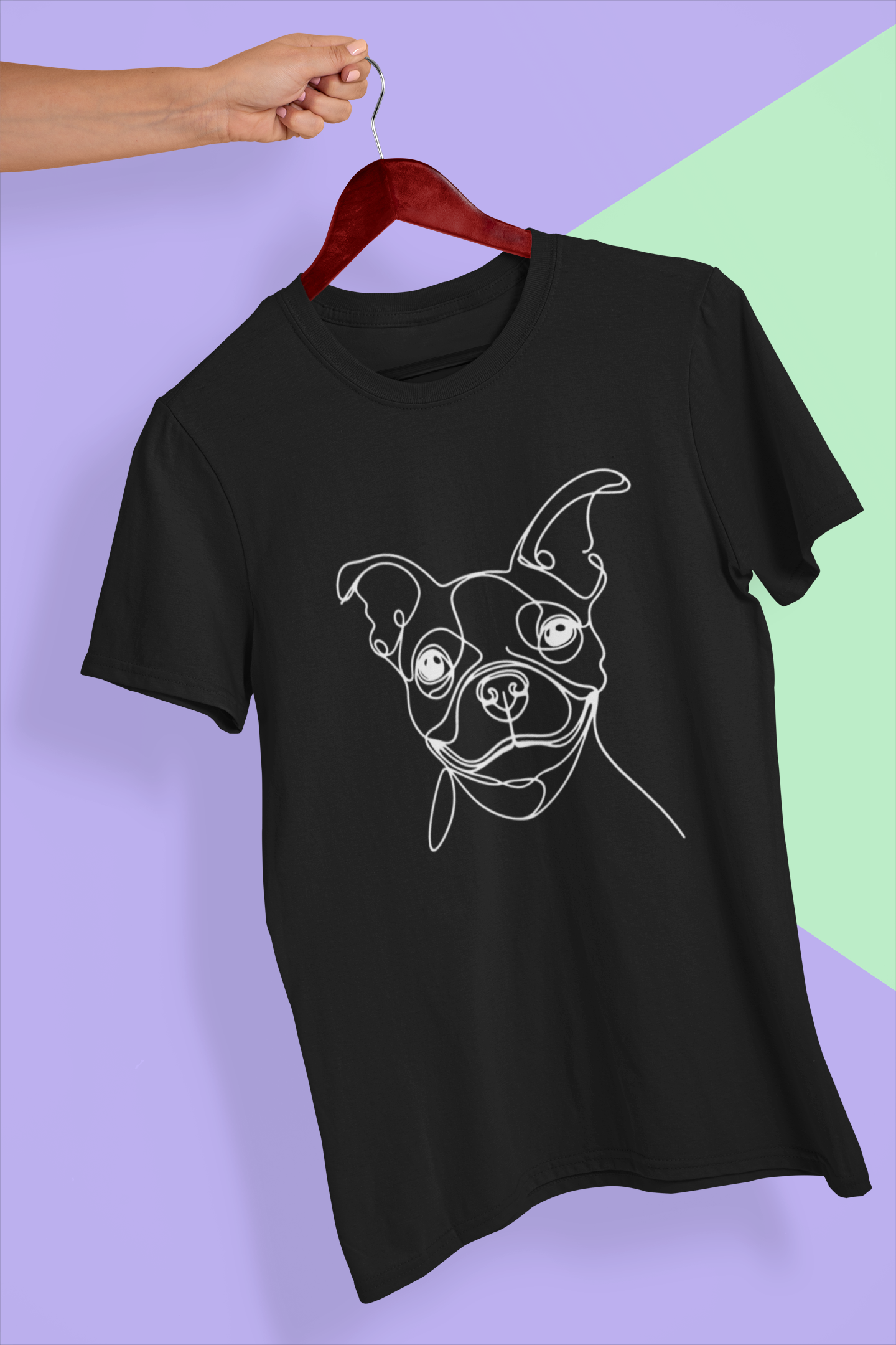 Duwweltjie® K-Line - Boston Terrier - Unisex T-Shirt