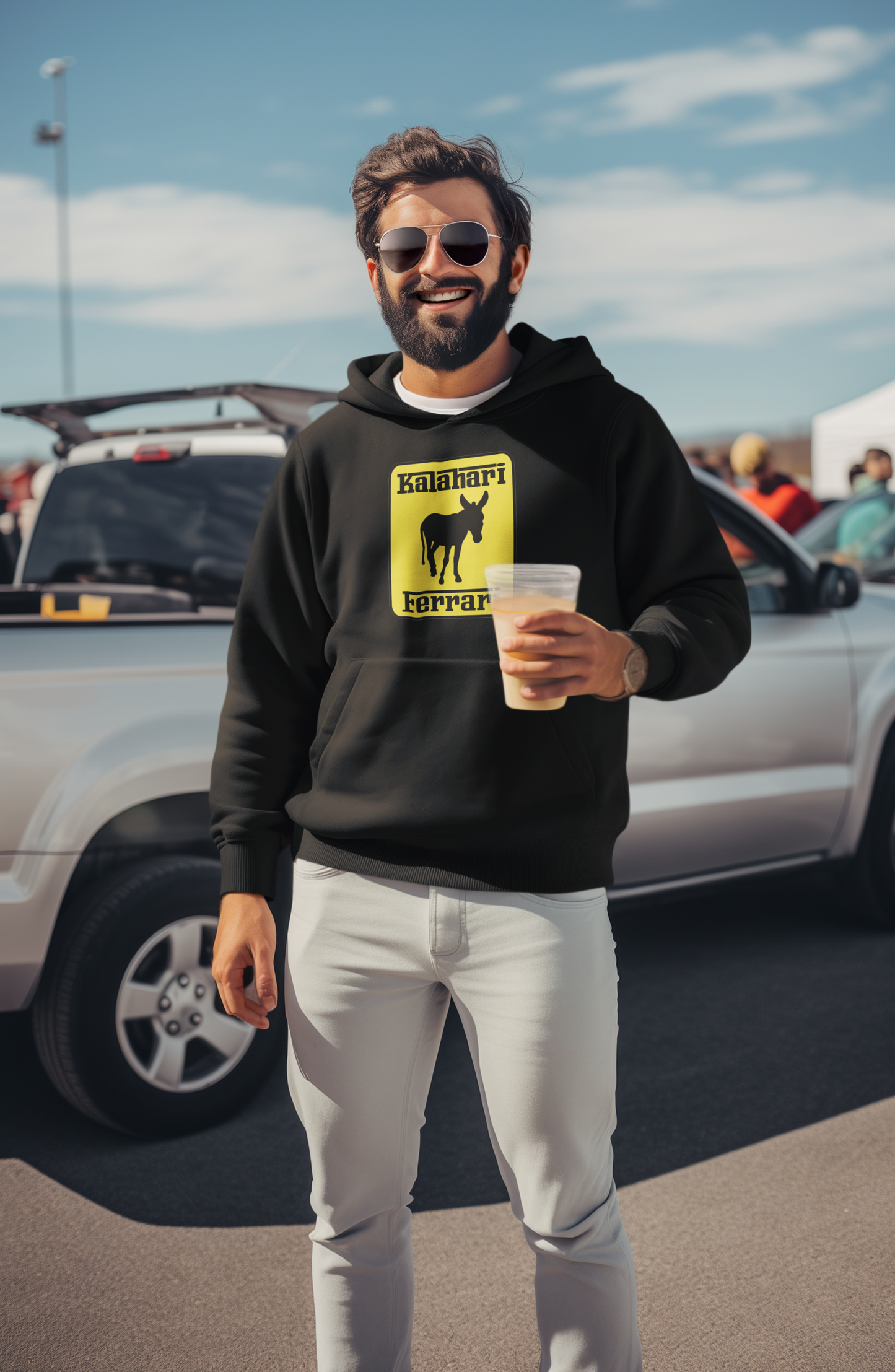 Duwweltjie® Foolstop - "Kalahari Ferrari" Men's Hoodie