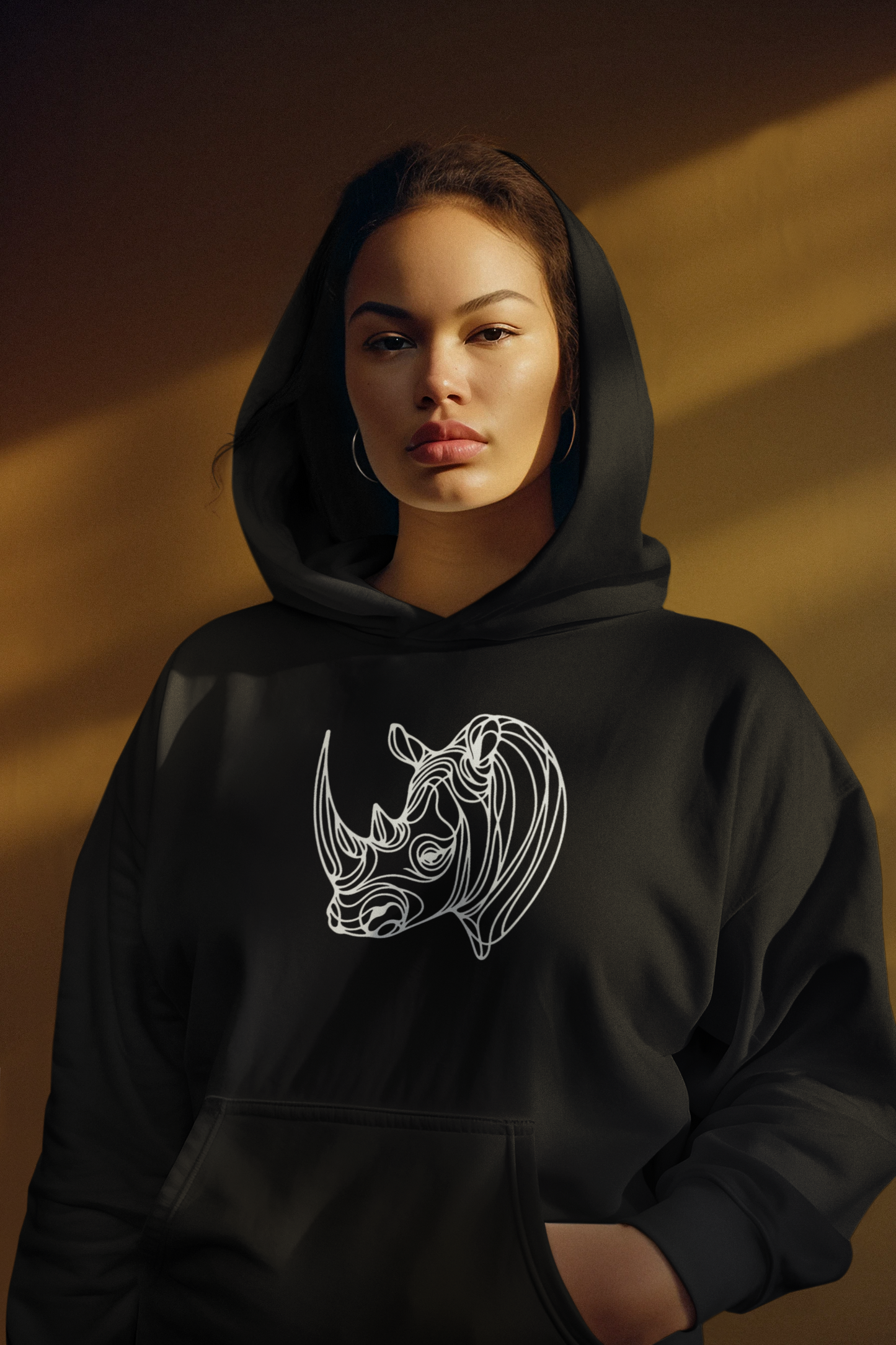 Duwweltjie® Wildline - Rhino Women's Hoodie