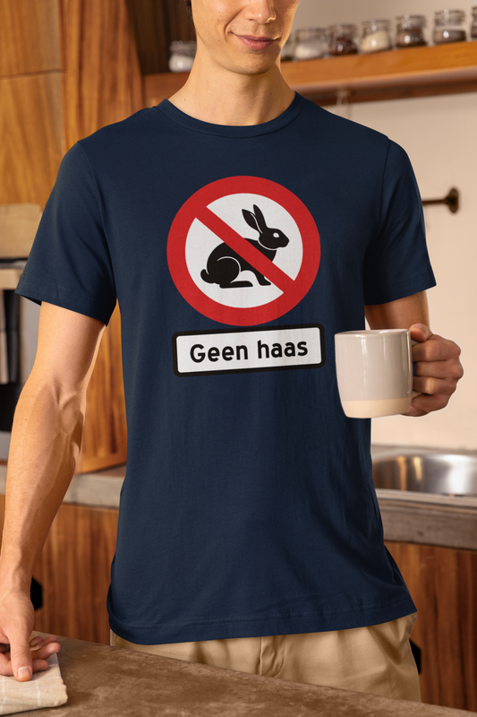 Duwweltjie® "Geen haas" Men's T-Shirt