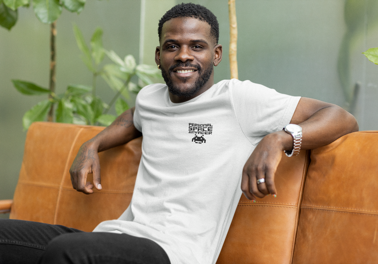 Duwweltjie® Foolstop - "Personal Space Invader" Men's T-Shirt