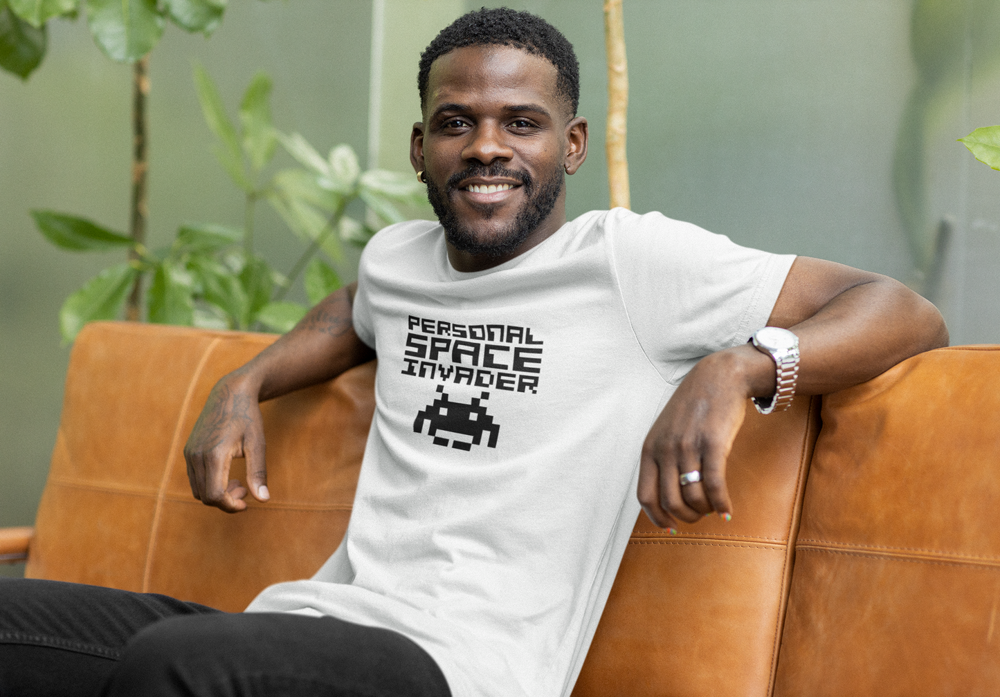 Duwweltjie® Foolstop - "Personal Space Invader" Men's T-Shirt