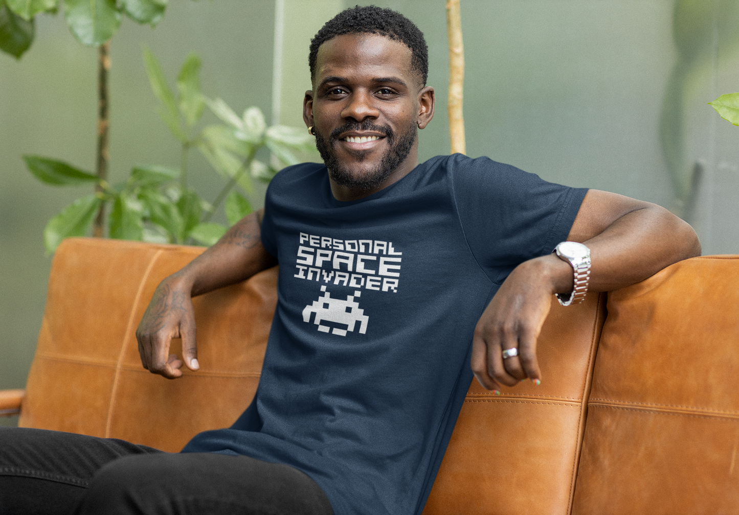 Duwweltjie® Foolstop - "Personal Space Invader" Men's T-Shirt