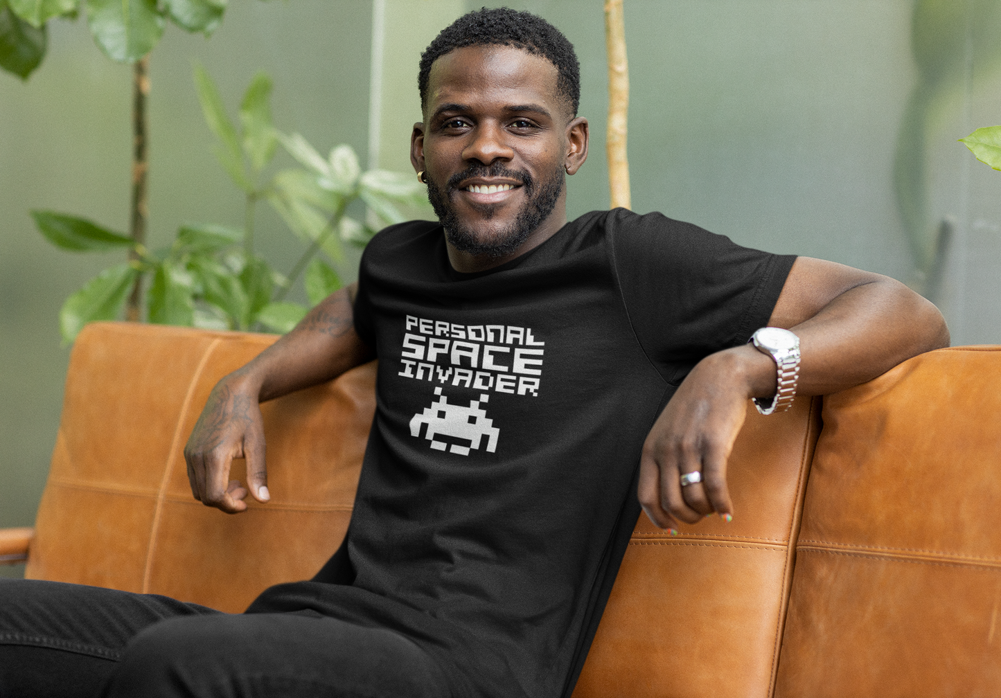 Duwweltjie® Foolstop - "Personal Space Invader" Men's T-Shirt