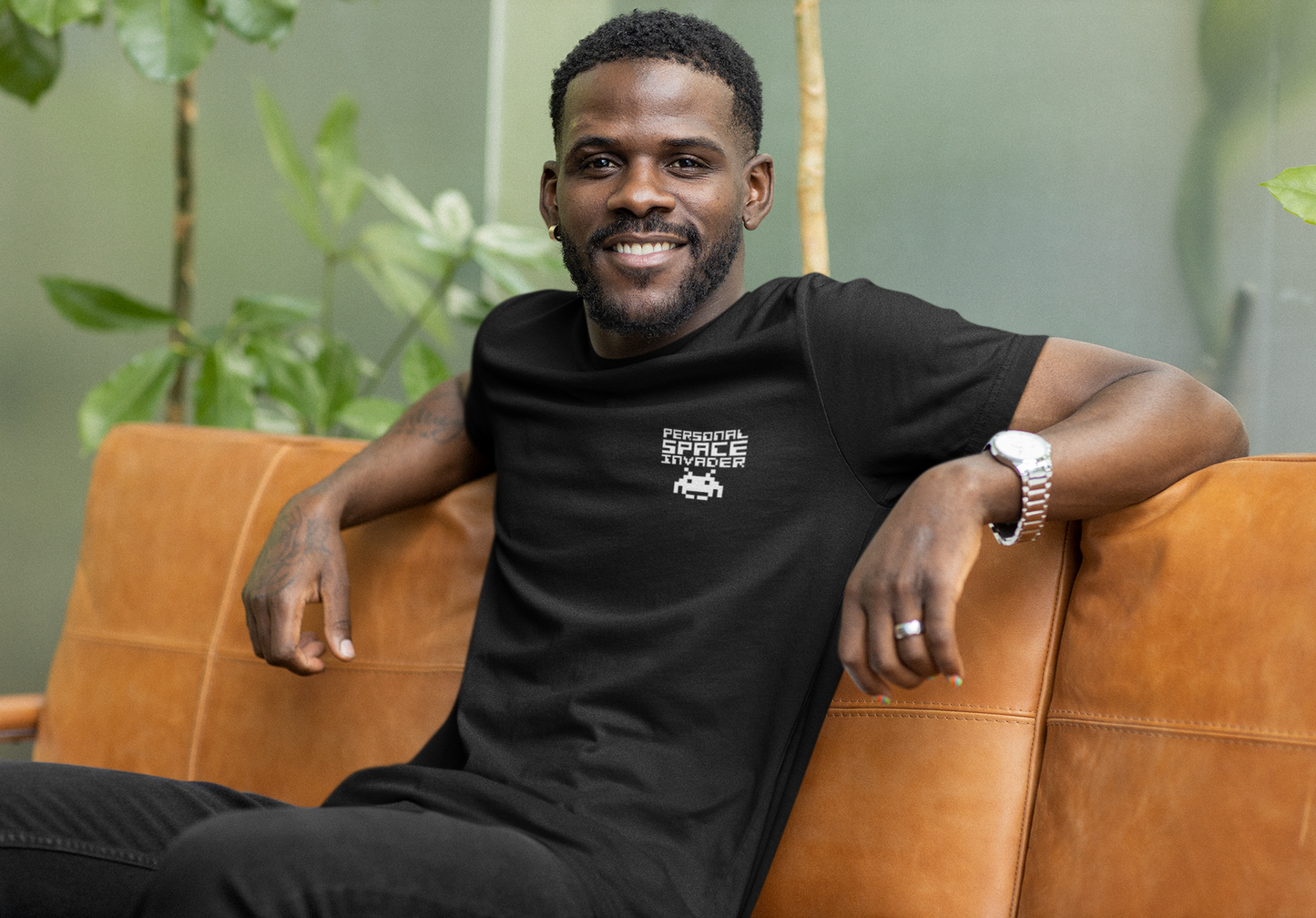 Duwweltjie® Foolstop - "Personal Space Invader" Men's T-Shirt