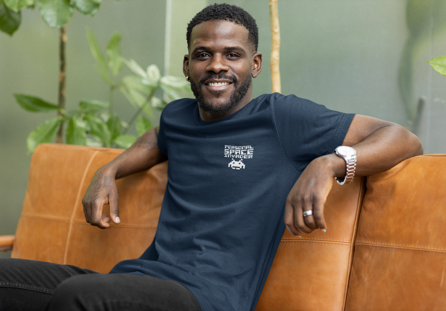 Duwweltjie® Foolstop - "Personal Space Invader" Men's T-Shirt