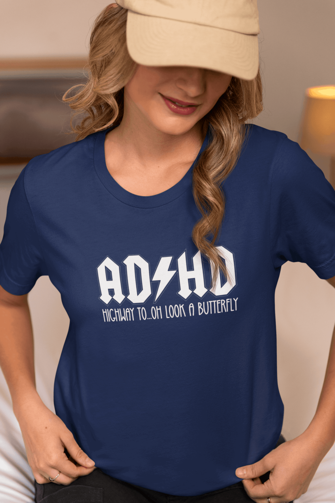 Duwweltjie® Foolstop - "ADHD Highway to...oh look a butterfly" Women's T-Shirt - Duwweltjie