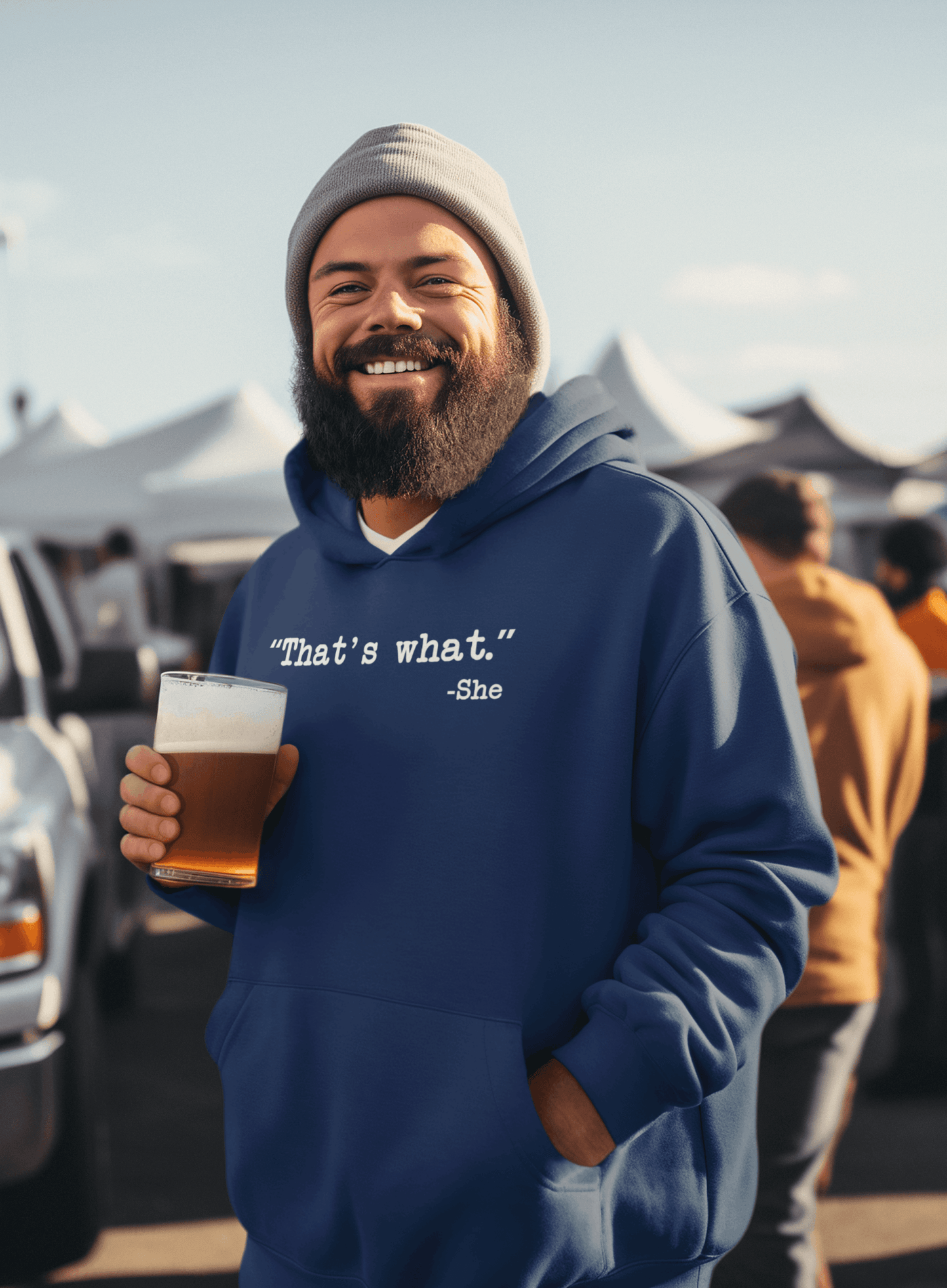 Duwweltjie® Foolstop - "That's What She Said" Men's Hoodie - Duwweltjie
