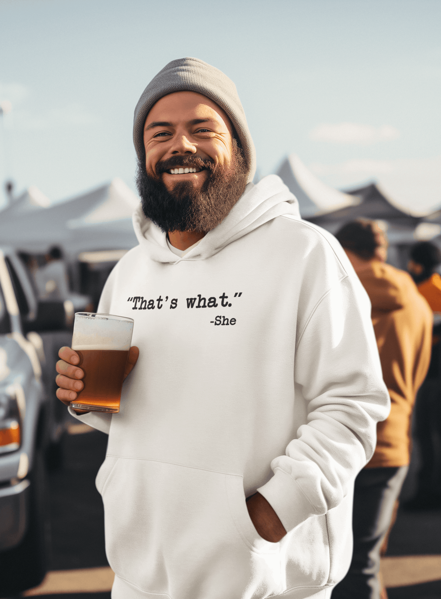 Duwweltjie® Foolstop - "That's What She Said" Men's Hoodie - Duwweltjie