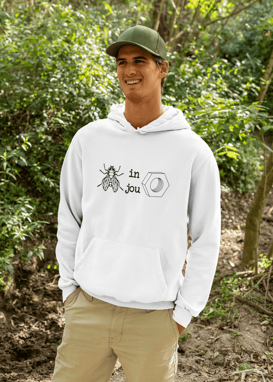 Duwweltjie® Foolstop - "Vlieg in jou moer" Men's Hoodie - Duwweltjie