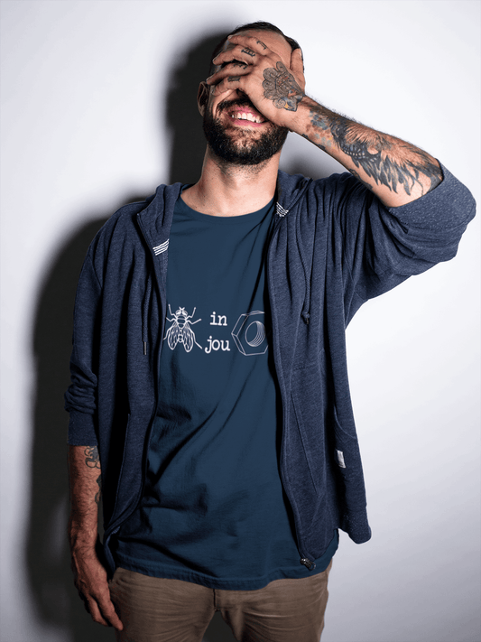 Duwweltjie® Foolstop - "Vlieg in jou moer" Men's T-Shirt - Duwweltjie