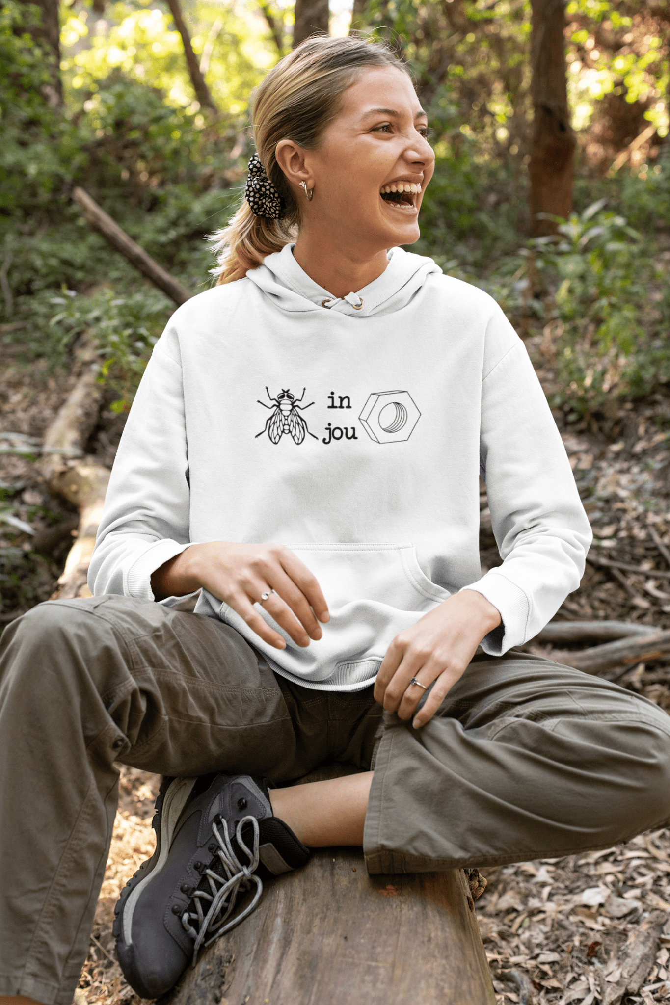 Duwweltjie® Foolstop - "Vlieg in jou moer" Women's Hoodie - Duwweltjie