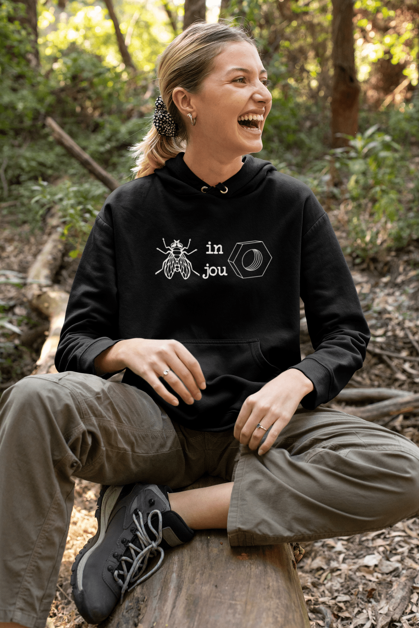 Duwweltjie® Foolstop - "Vlieg in jou moer" Women's Hoodie - Duwweltjie