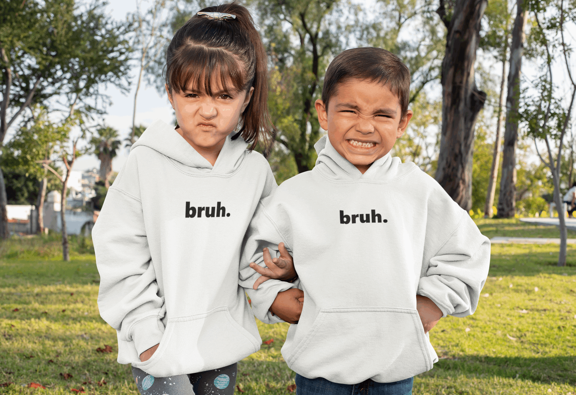 Duwweltjie® Kids - "Bruh." Hoodie - Duwweltjie