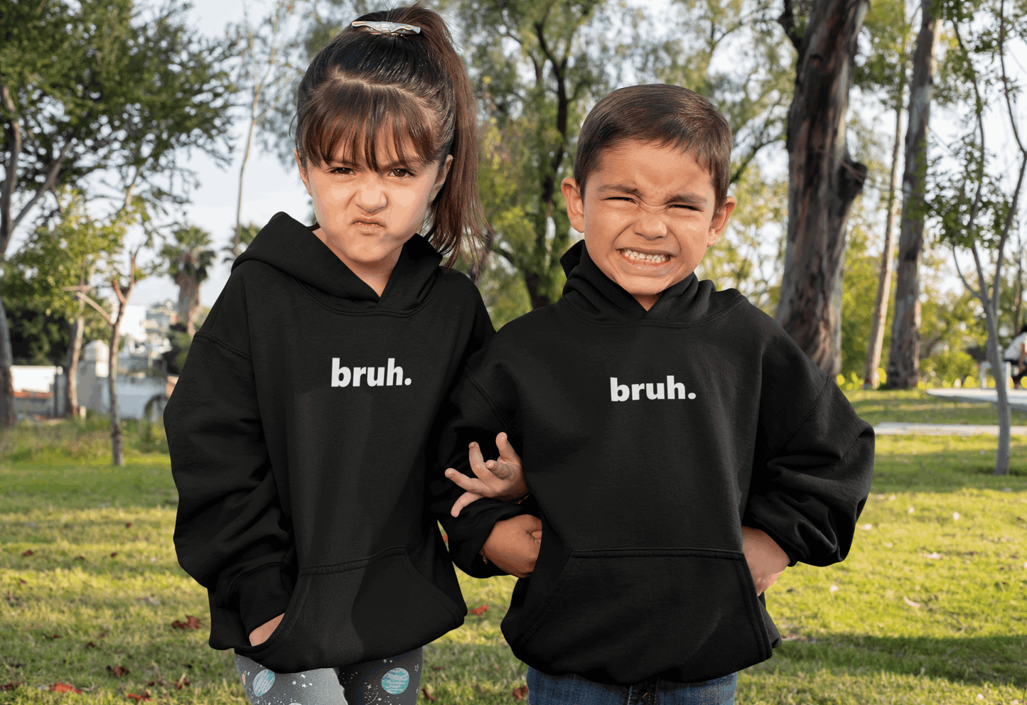 Duwweltjie® Kids - "Bruh." Hoodie - Duwweltjie