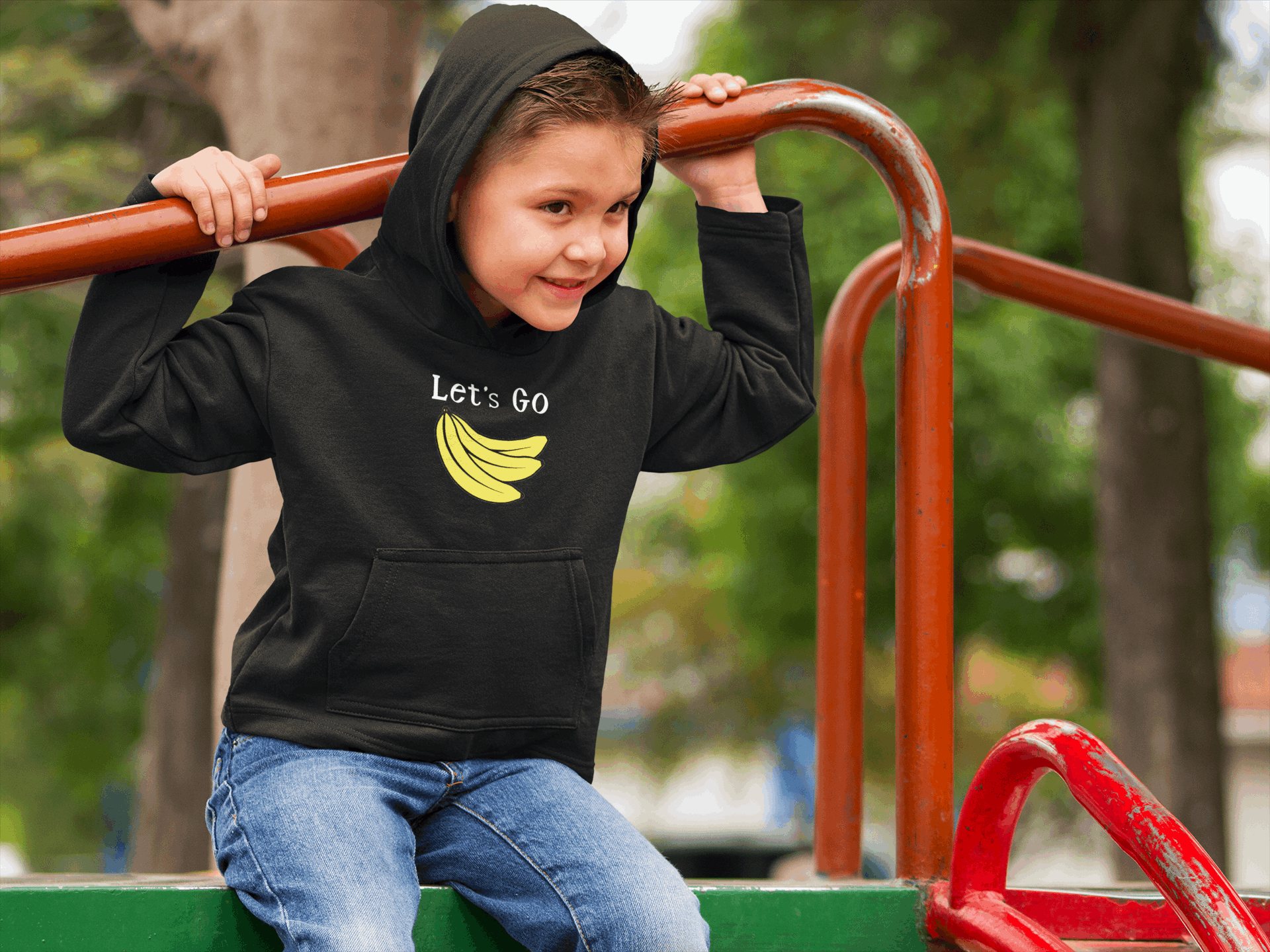 Duwweltjie® Kids - "Let's Go Bananas" Hoodie - Duwweltjie