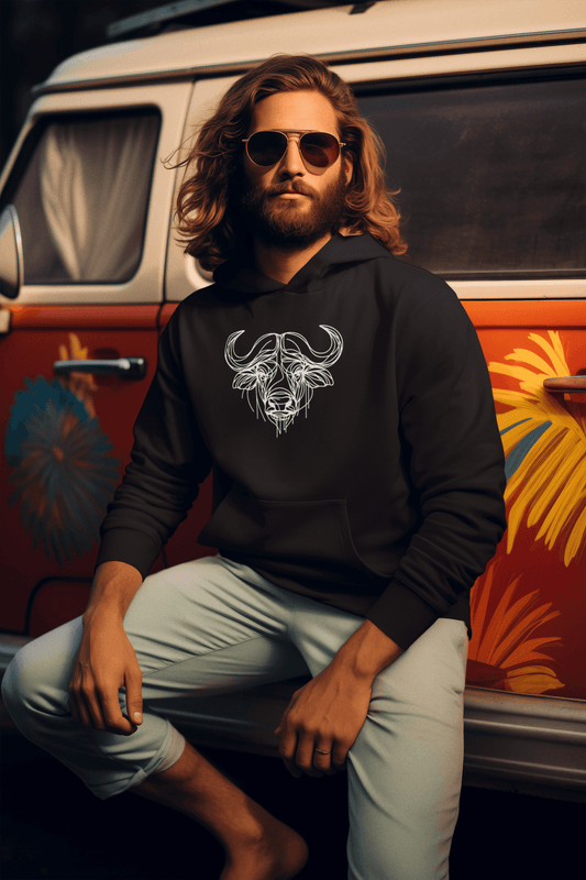 Duwweltjie® Wildline - Buffalo Men's Hoodie - Duwweltjie