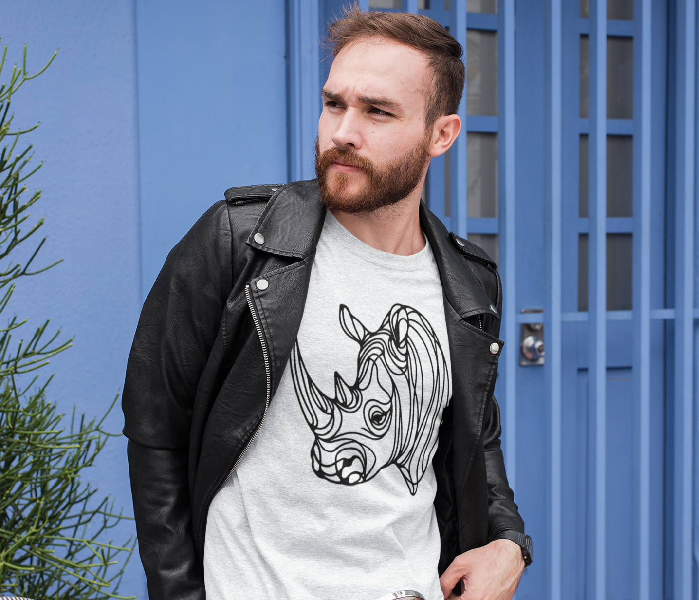 Duwweltjie® Wildline - Rhino Men's T-Shirt