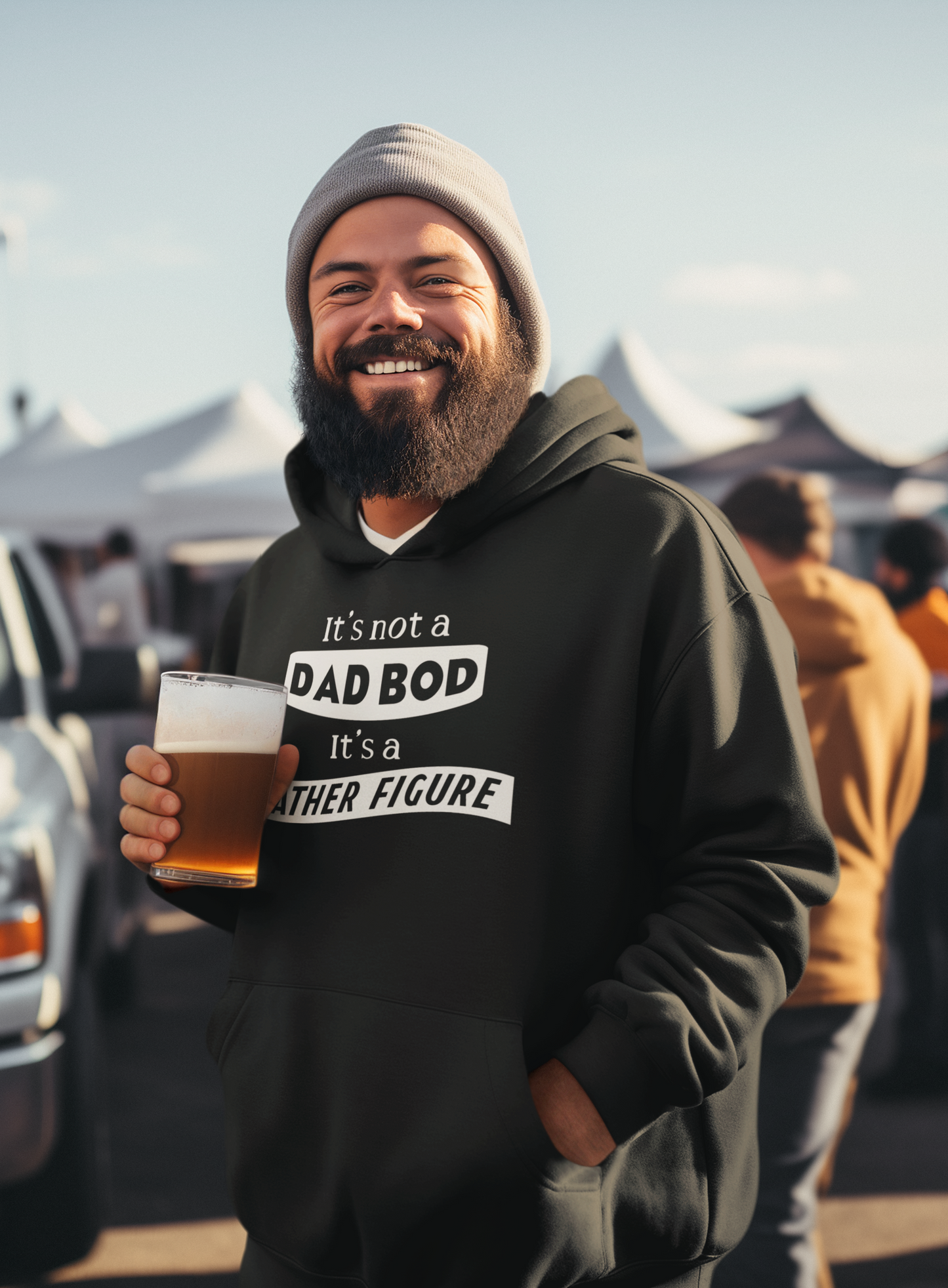 Duwweltjie® Foolstop - "It's not a Dad Bod" Men's Hoodie