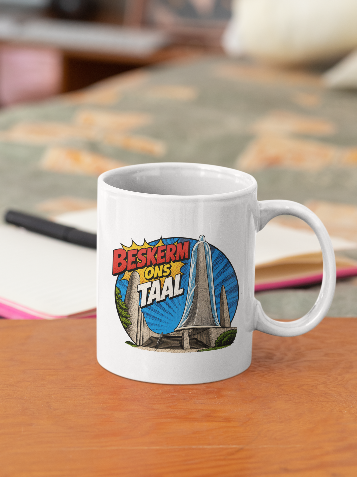 Duwweltjie® Beskerm Ons Taal Koffiebeker (325ml)
