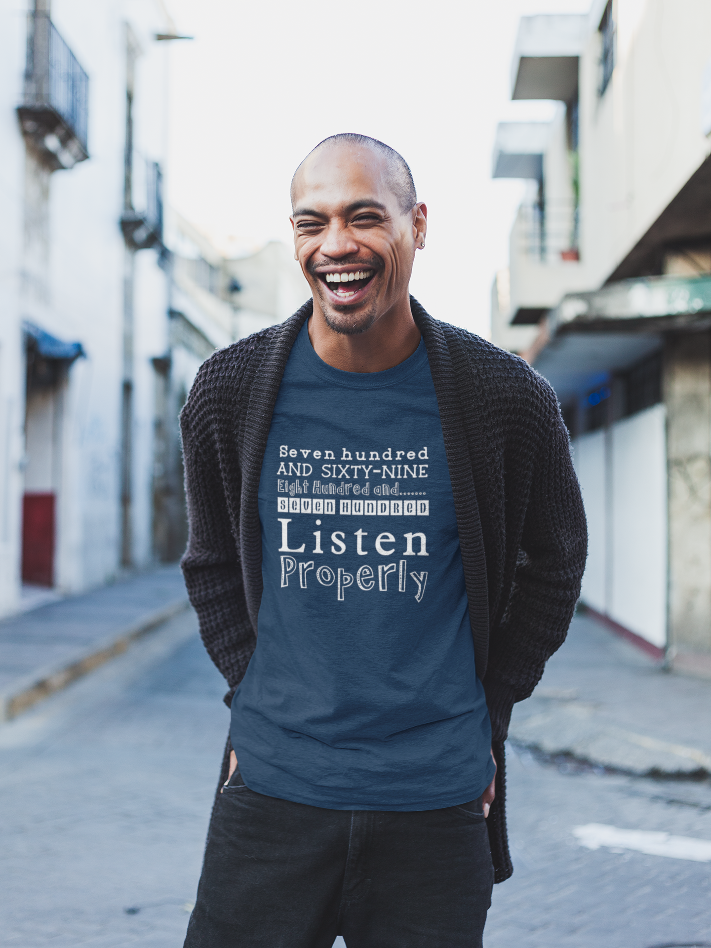 Duwweltjie® Foolstop - "Listen Properly" Men's T-Shirt