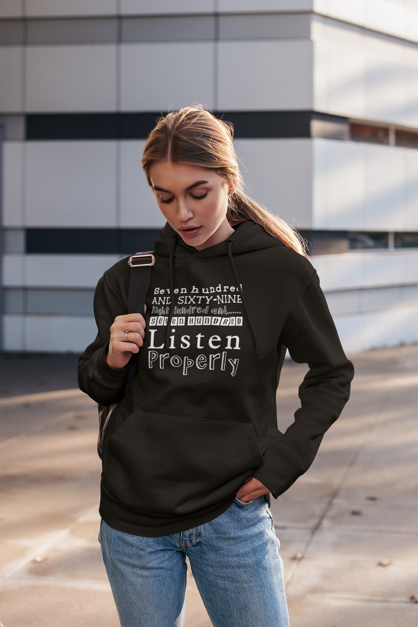 Duwweltjie® Foolstop - "Listen Properly" Women's Hoodie