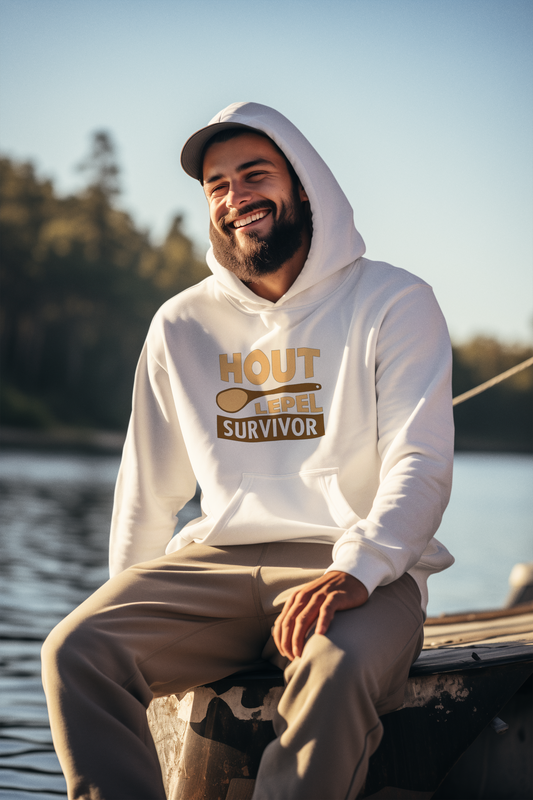 Duwweltjie® Foolstop - "Hout Lepel Survivor" Men's Hoodie