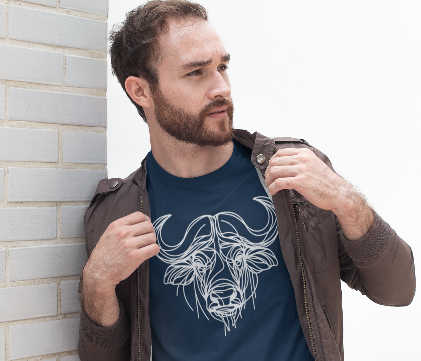 Duwweltjie® Wildline - Buffalo Men's T-Shirt