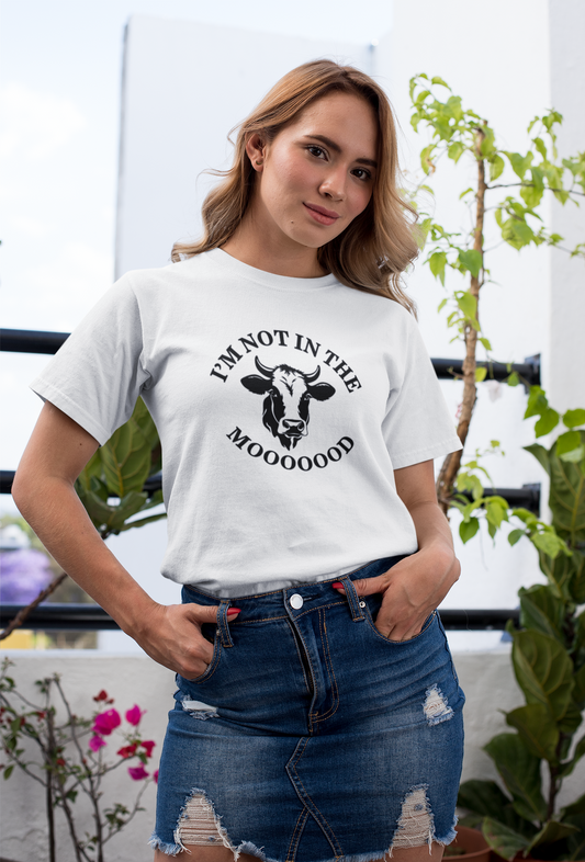 Duwweltjie® Foolstop - "Not In The Moooood" Women's T-Shirt