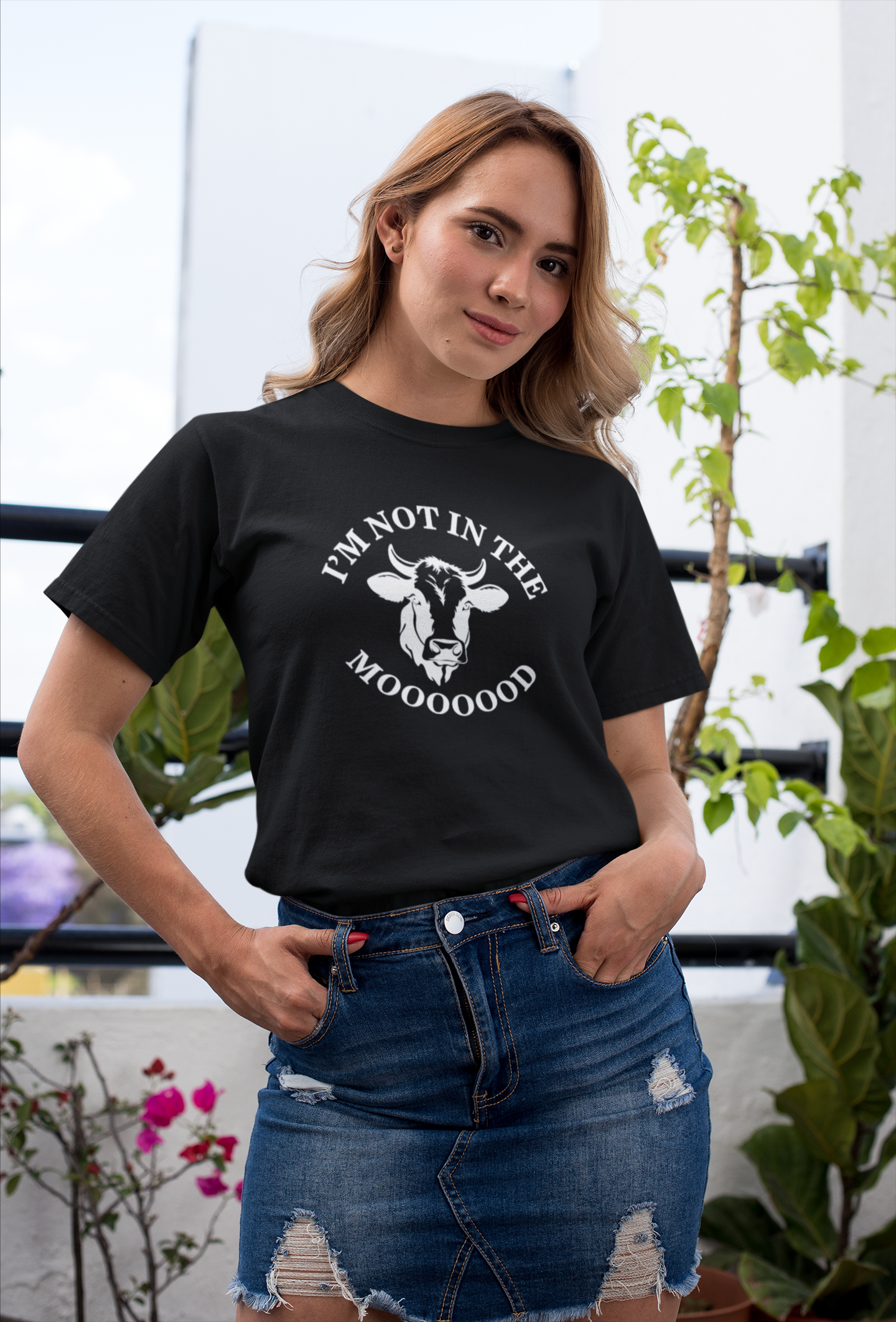 Duwweltjie® Foolstop - "Not In The Moooood" Women's T-Shirt