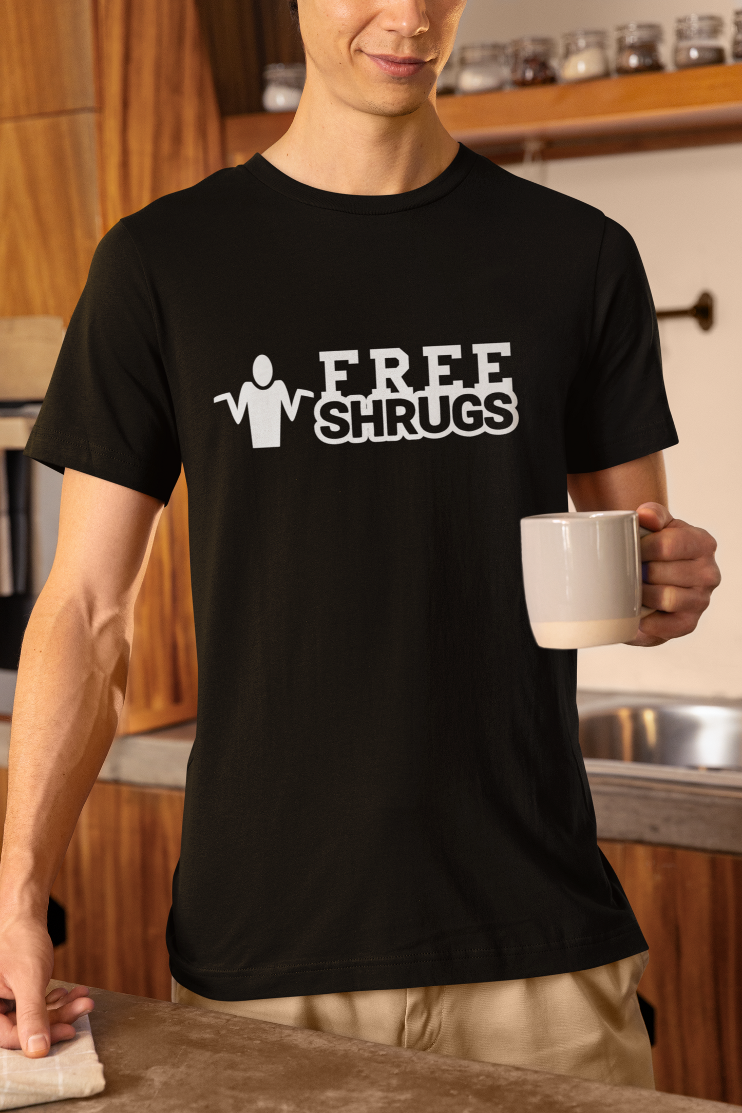 Duwweltjie® Foolstop - "Free Shrugs" Men's T-Shirt