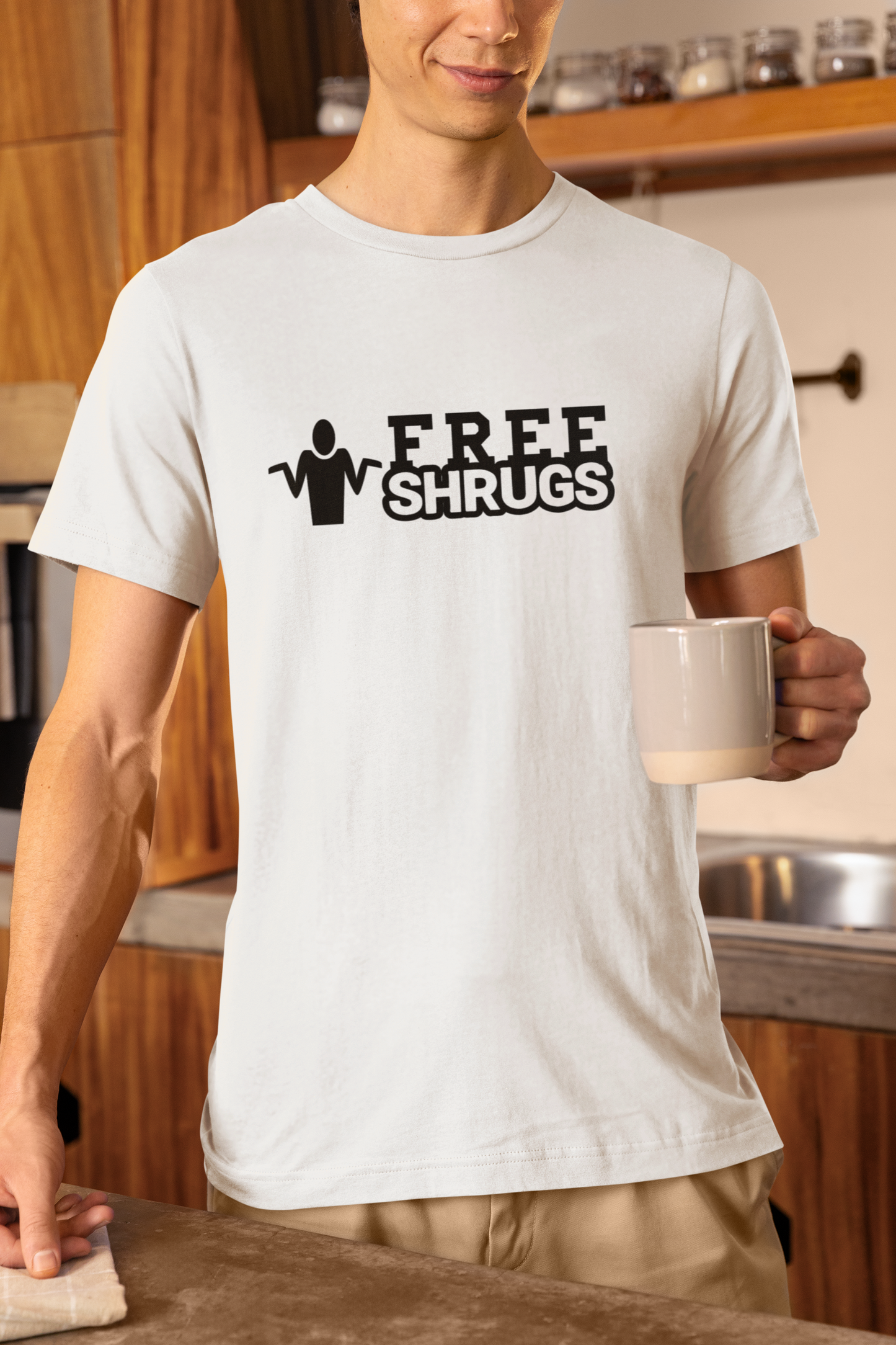 Duwweltjie® Foolstop - "Free Shrugs" Men's T-Shirt
