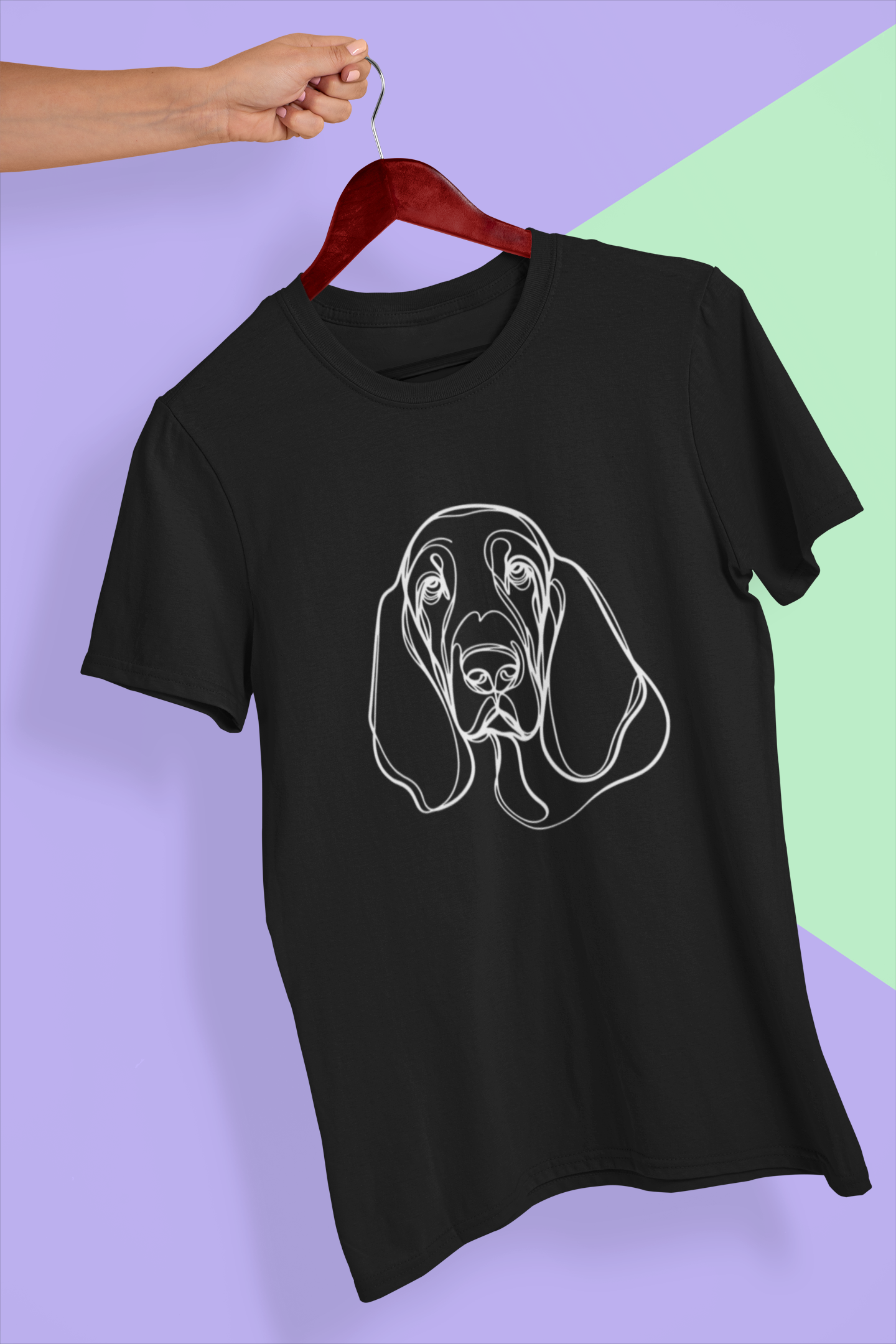Duwweltjie® K-Line - Basset Hound - Unisex T-Shirt