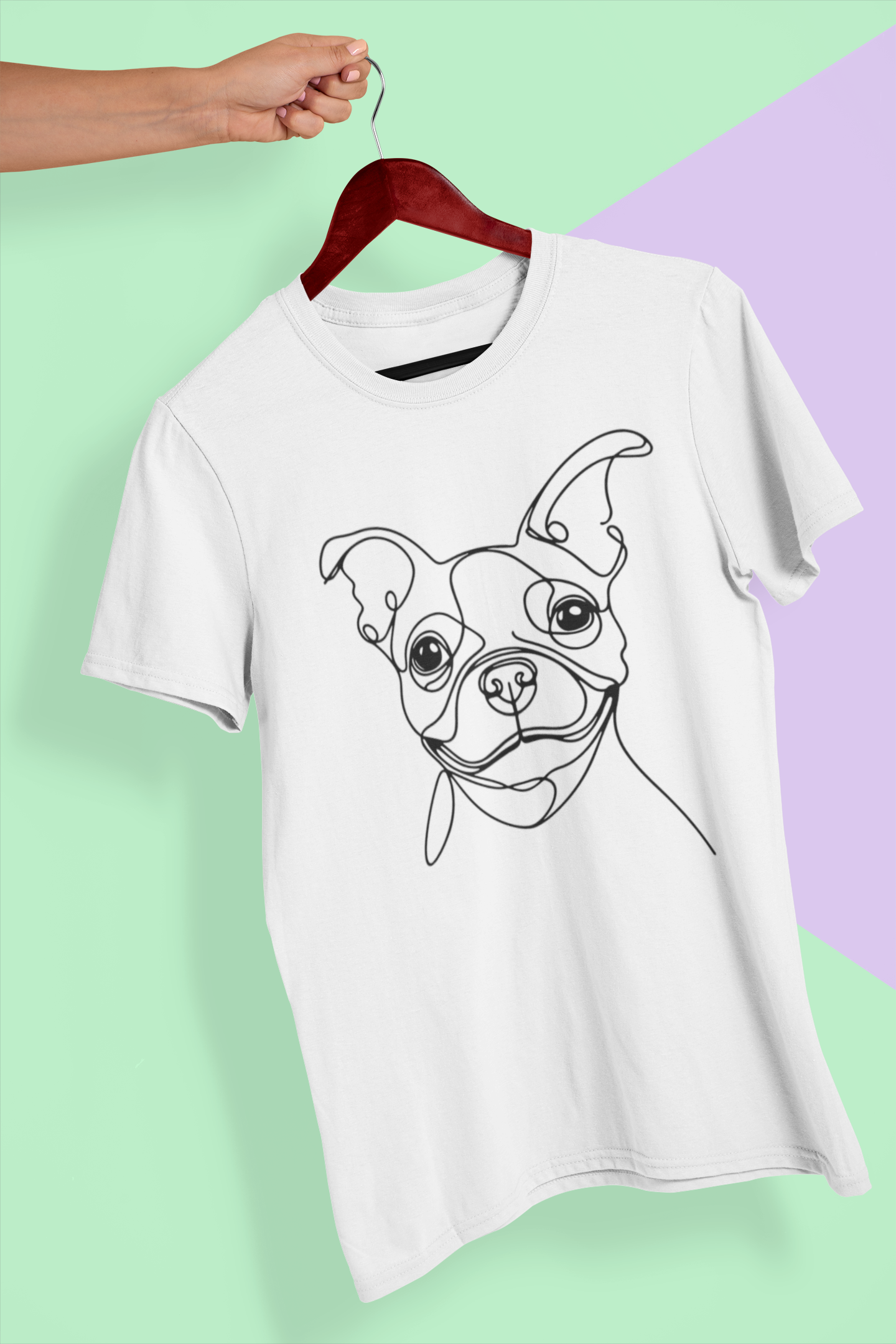 Duwweltjie® K-Line - Boston Terrier - Unisex T-Shirt