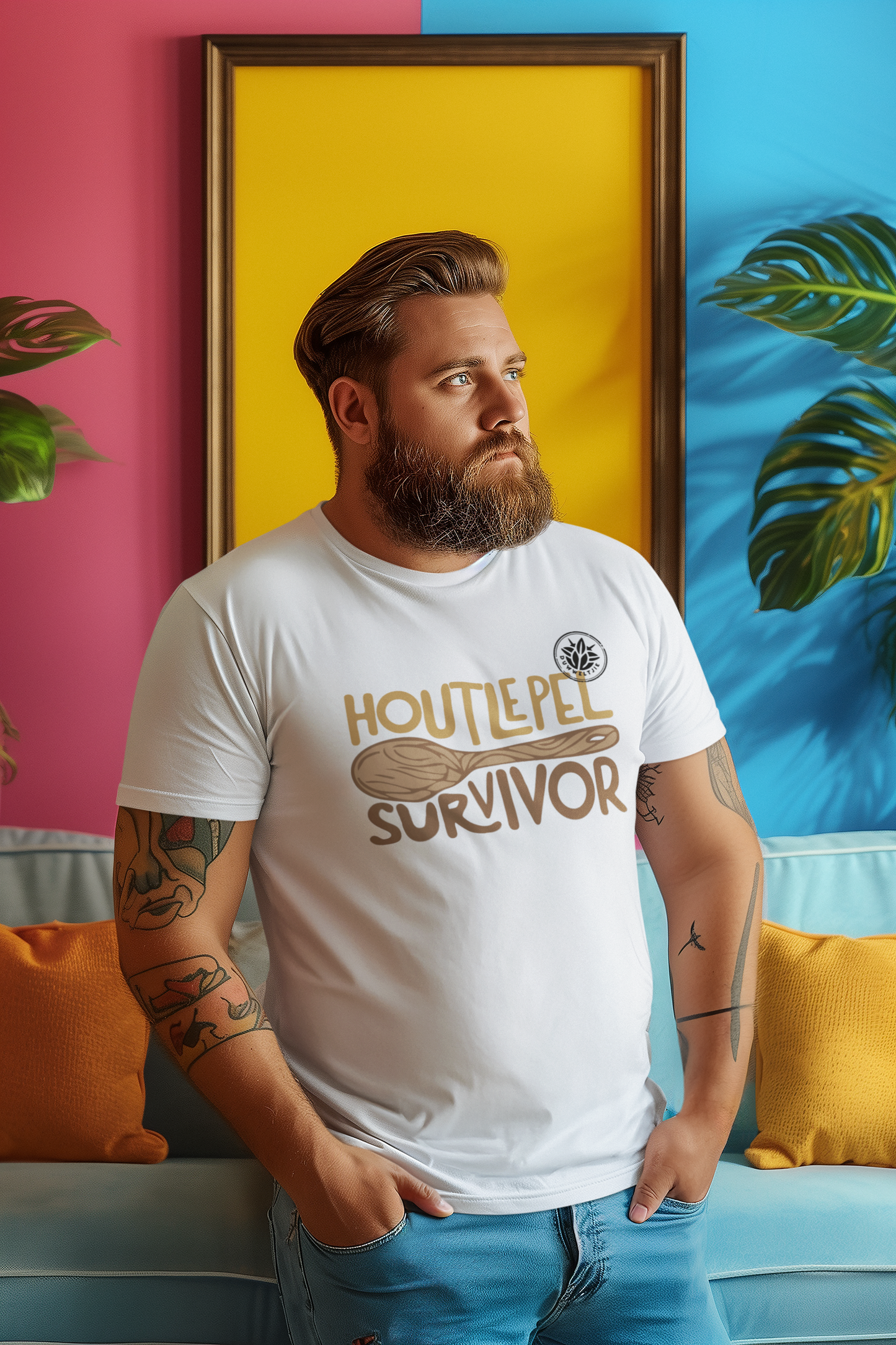 Duwweltjie® - "Houtlepel Survivor" Men's T-Shirt