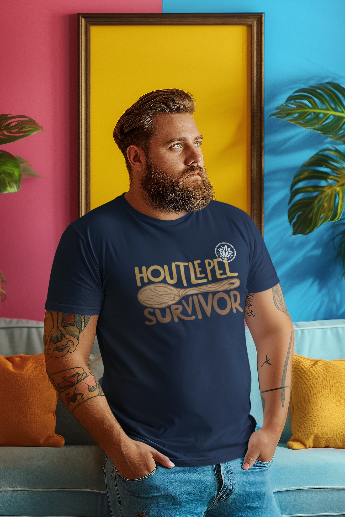 Duwweltjie® - "Houtlepel Survivor" Men's T-Shirt