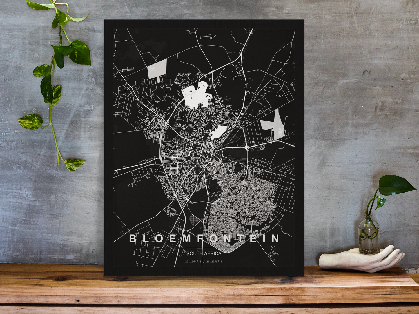 Custom City Map Blueprint Poster – A3