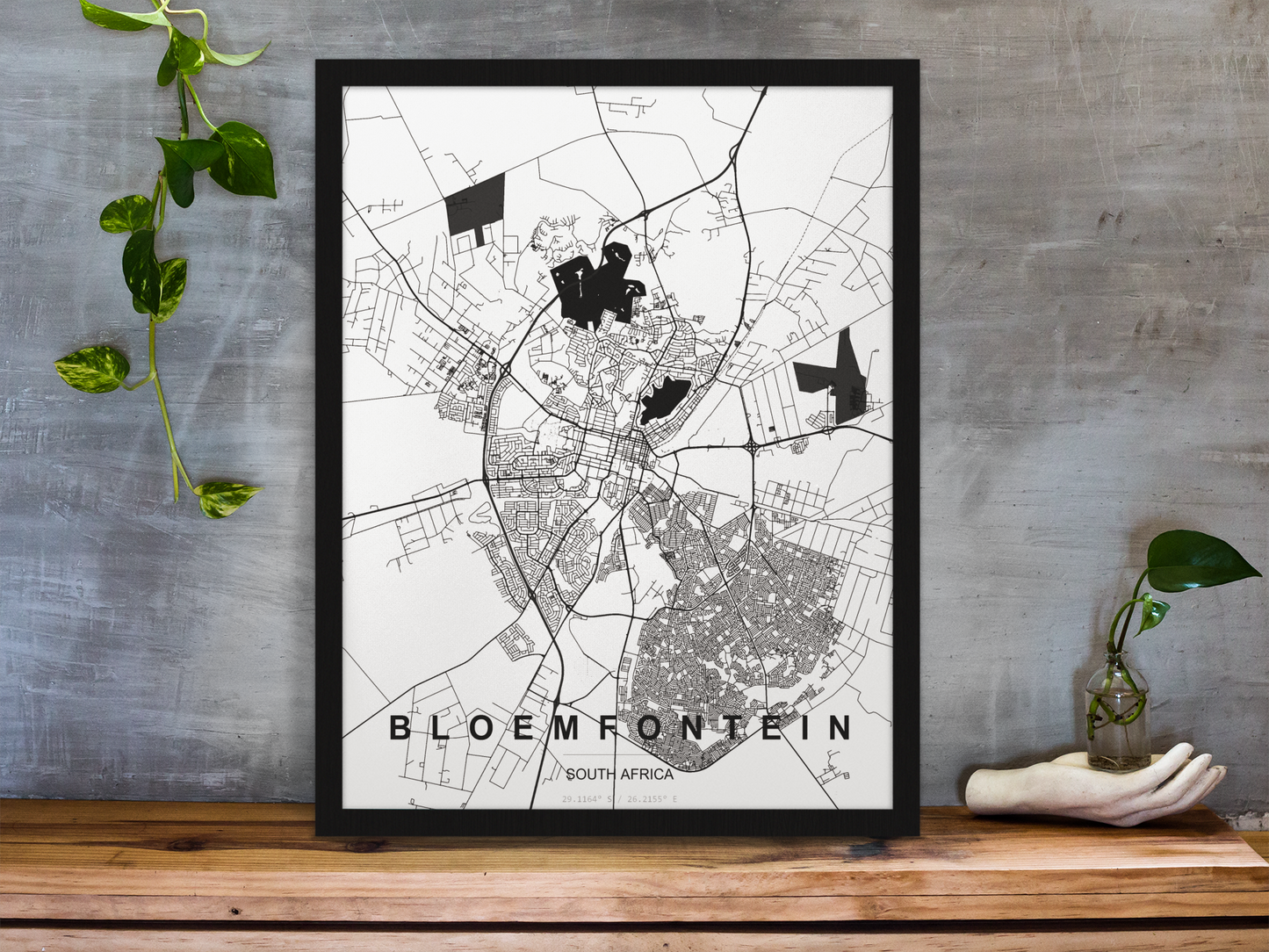 Custom City Map Blueprint Poster – A3