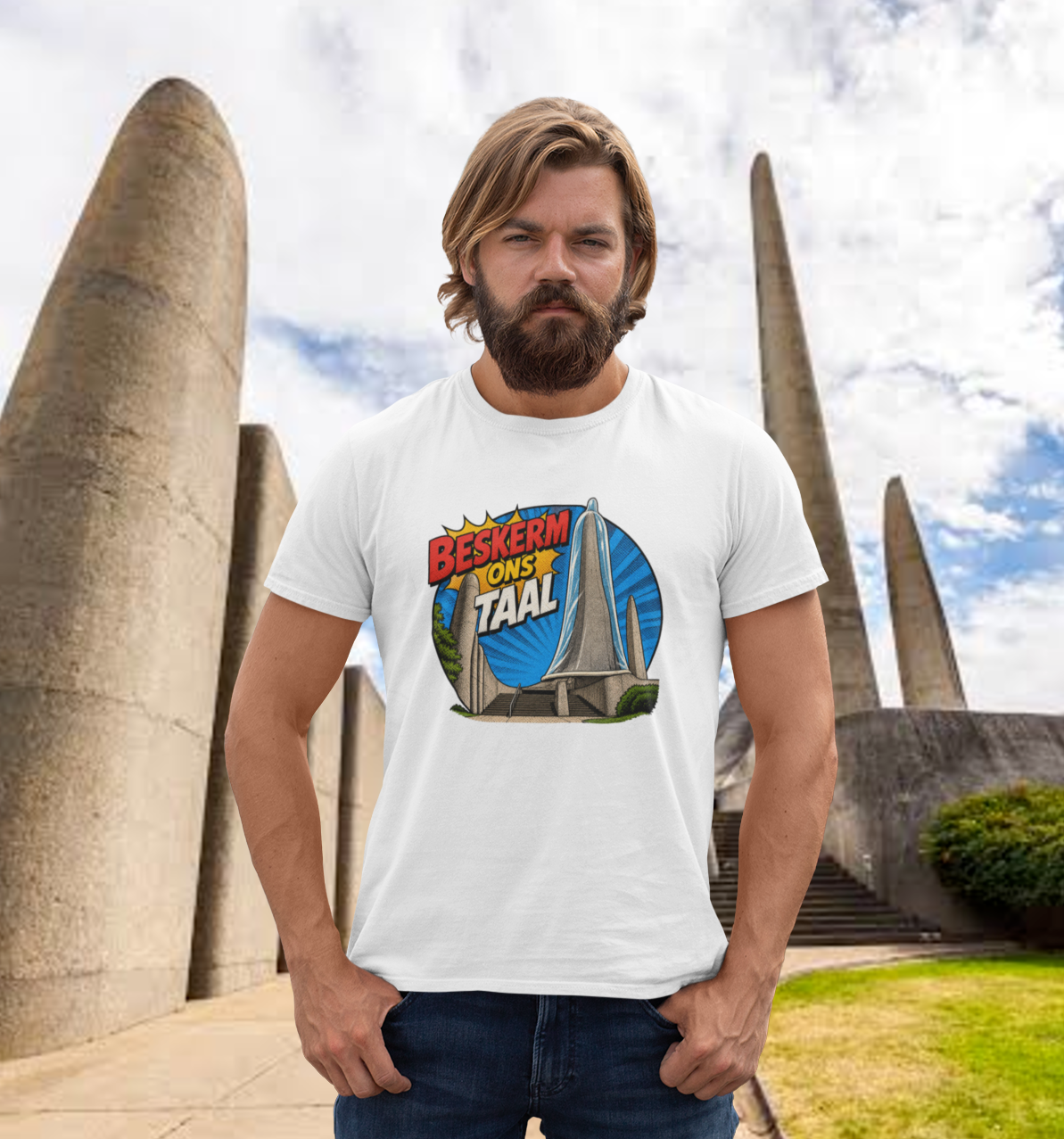 Duwweltjie® Beskerm Ons Taal Mans T-Hemp
