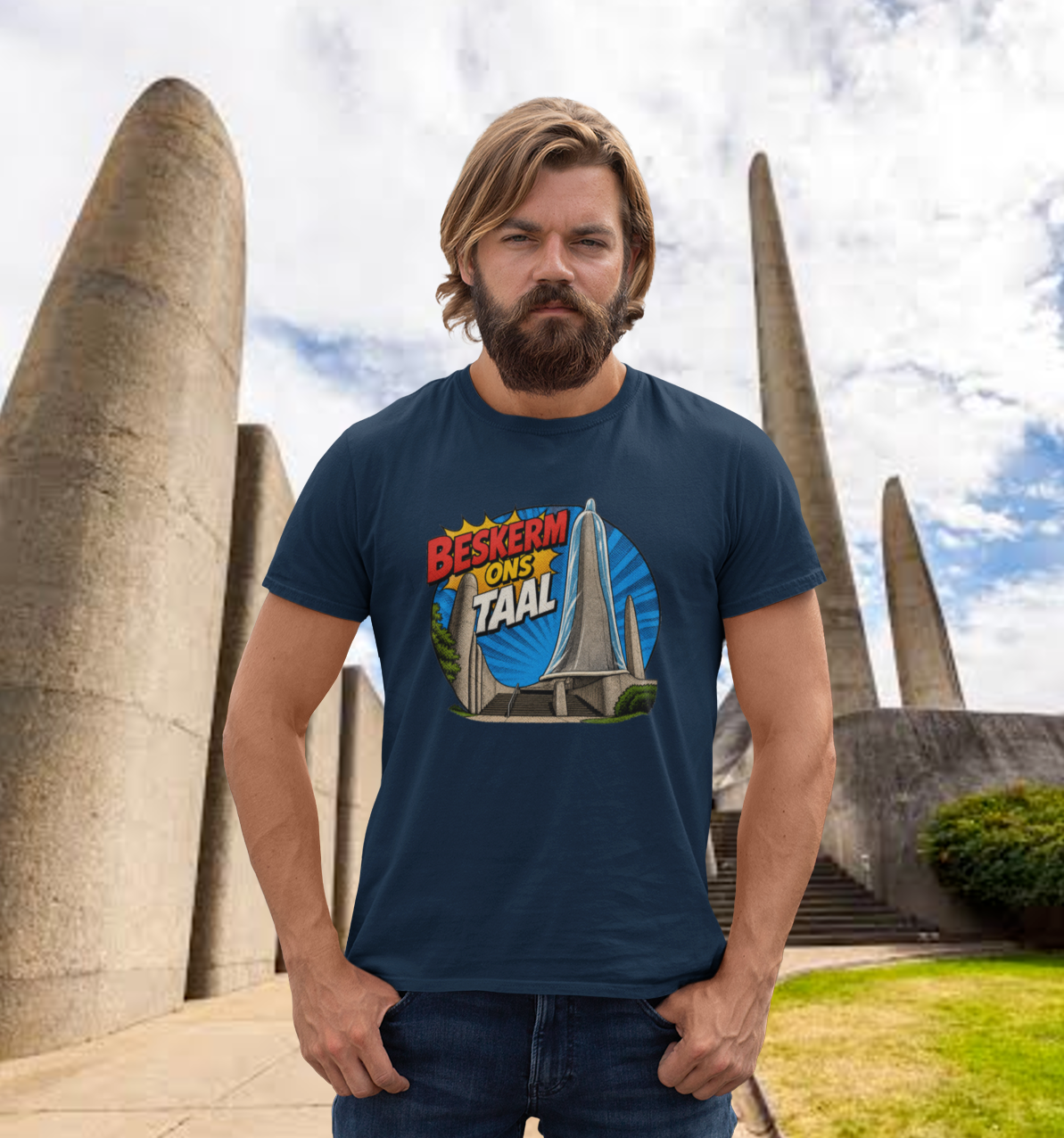 Duwweltjie® Beskerm Ons Taal Mans T-Hemp