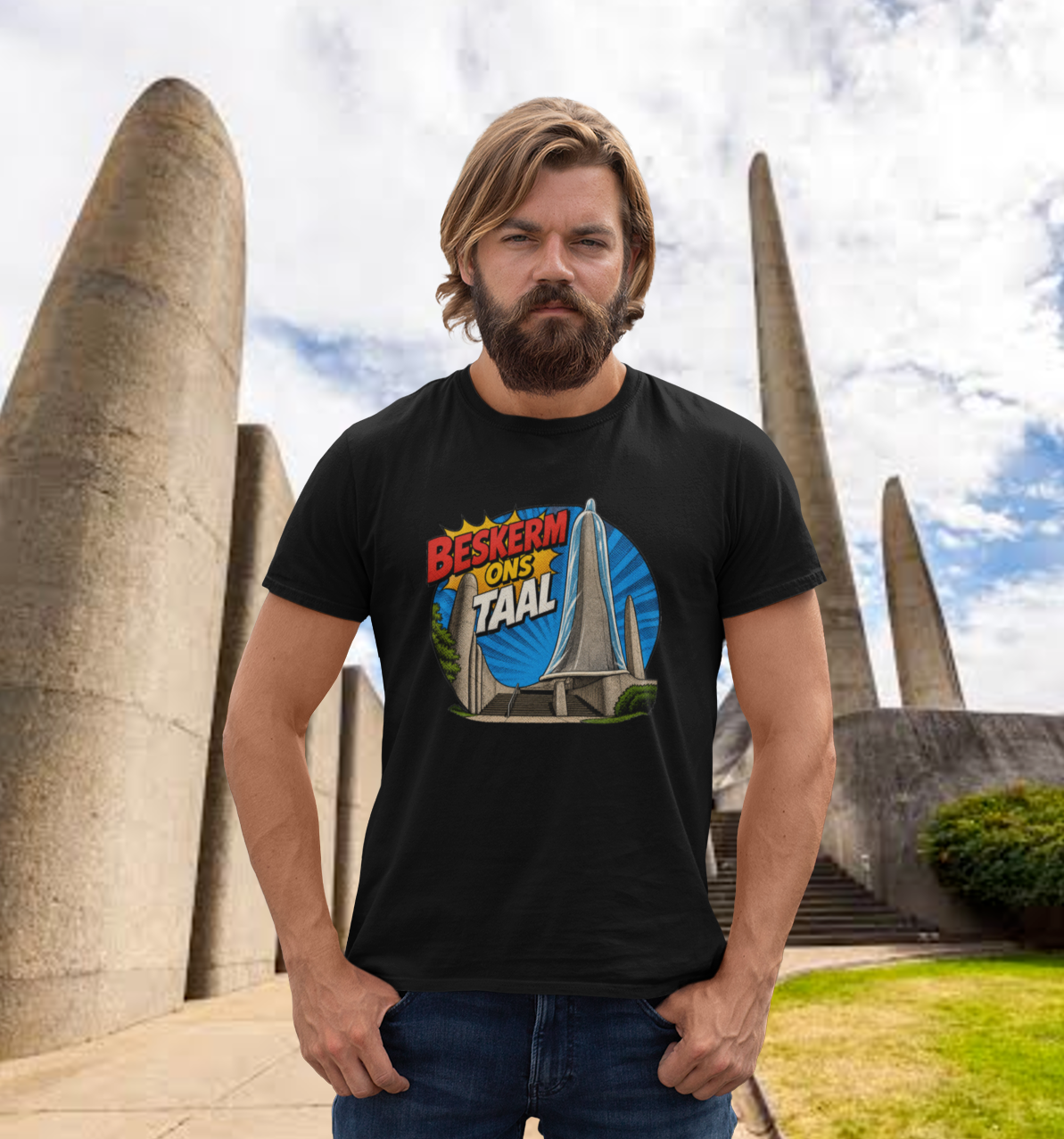 Duwweltjie® Beskerm Ons Taal Mans T-Hemp